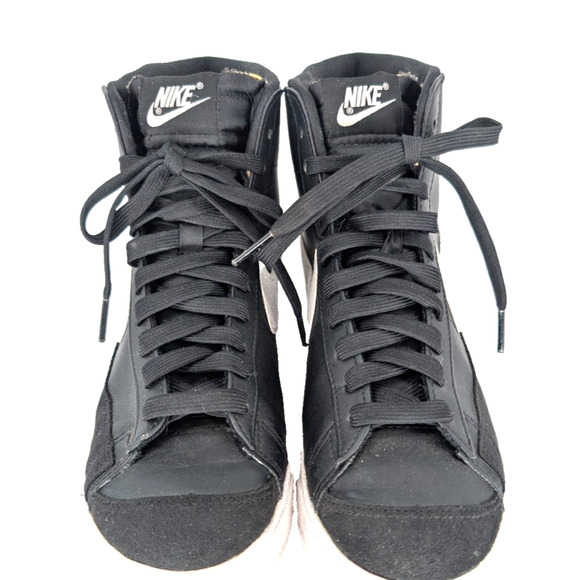 Nike Womens Blazer Mid 77 Next Nature Black White Retro Athletic Sneakers Size 8 - Picture 3 of 9